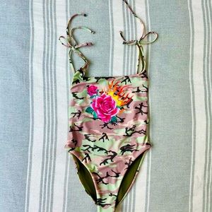 Andi Rose Shoulder Ties One-Piece | Wildfox